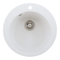 Каменная кухонная мойка INTERLINE RONDO new white Белая