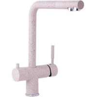 Кухонний кам'яний змішувач Interline Mix terra з підключенням до фільтрованої води Бежевий