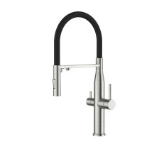 Кухонный смеситель INTERLINE Lixio Neo MIX Inox Нержавеющая сталь