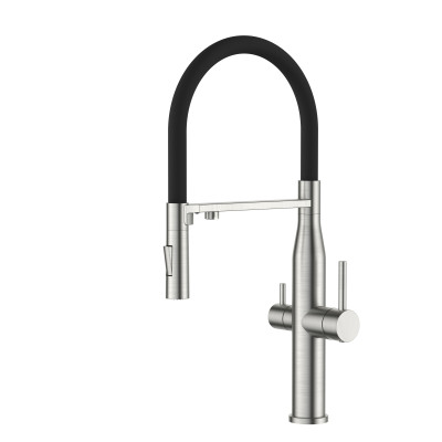 Кухонный смеситель INTERLINE Lixio Neo MIX Inox Нержавеющая сталь