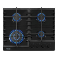 Газовая варочная поверхность INTERLINE HGG 763 FGT BM FLAME Черный