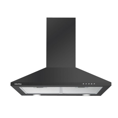 Пристенная кухонная вытяжка INTERLINE UNNA BL A/60 PB/2/T Черная