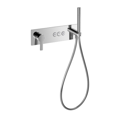 Змішувач для ванни 3 виходи+ручний душ, прихований монтаж Imprese Smart Click (ZMK101901203)