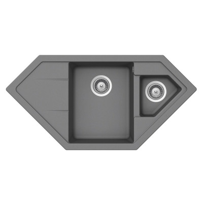 Каменная кухонная мойка Teka Astral 80 Е-TG Серый металлик угловая (40143533)