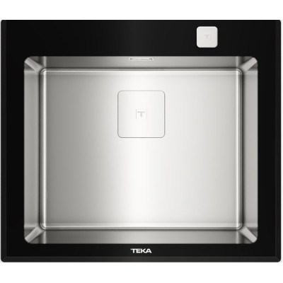 Кухонная мойка с нержавеющей стали Teka DIAMOND 1B BK полированная, черное стекло (115000075)