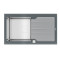 Кухонная мойка с нержавеющей стали Teka DIAMOND 1B 1D ST полированная, стекло серый камень (115100021)