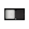 Кухонная мойка с нержавеющей стали Teka DIAMOND 1B 1D BK полированная, черное стекло (115100011)