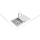 Кухонная мойка с нержавеющей стали Teka DIAMOND 1B 1D WH полированная, белое стекло (115100012)