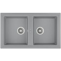 Кам'яна кухонна мийка Teka STONE 90 B-TG 2B Сірий металік (115260007)