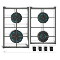 Газова варильна поверхня Teka GBC 64100 WH Біле скло (112580036)