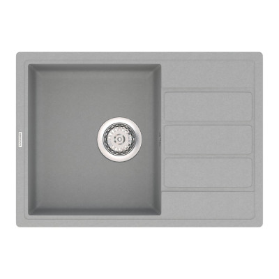 Кам'яна кухонна мийка Vankor Easy EMP 02.62 Gray, Сірий