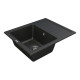 Каменная кухонная мойка Vankor Lira LMP 02.55 Black, Черный