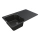 Кам'яна кухонна мийка Vankor Sigma SMP 02.85 Black, Чорний